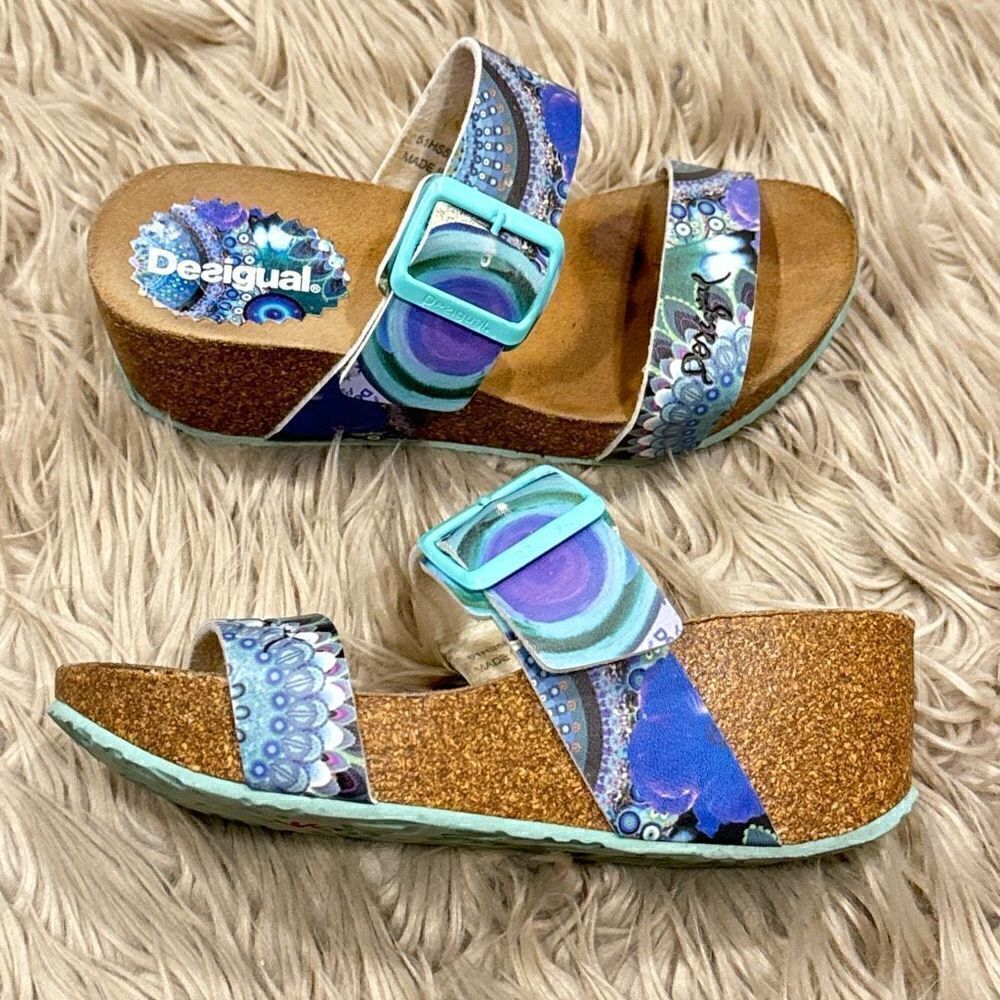 Desigual wedge platform sandals - Picture 8 of 12